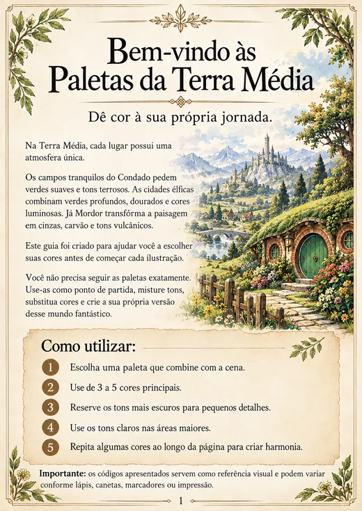 Capa do bônus Paletas da Terra Média